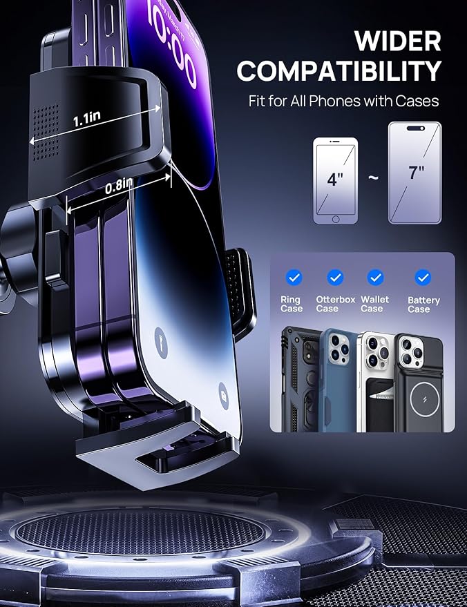 Universal Car Phone Holder for Dashboard Windshield, Hands Free Phone Mount for - Image 2
