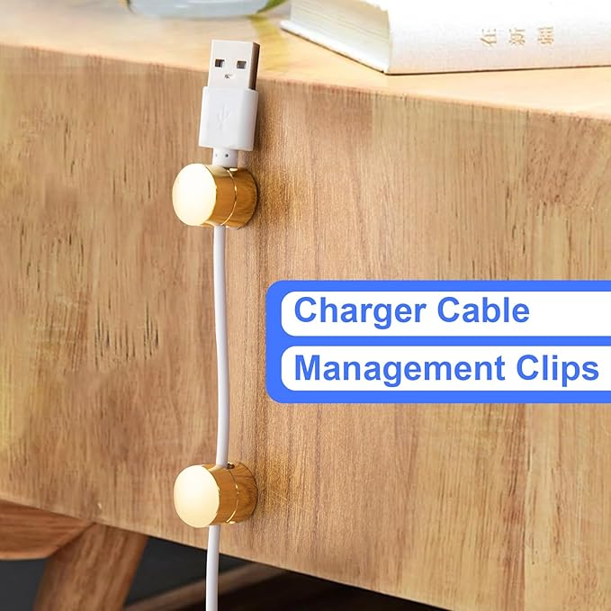 3 Sets Charger Holders for Cords, Adhesive Metal Cord Clips, Cable Management - Image 4