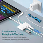 USB-C & Lightning to 3.5mm Headphone Adapter, 3-in-1 USB OTG Camera Adapter & - Image 5