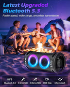 Large Bluetooth Speaker, 260W Peak Powerful Loud Sound - Image 3