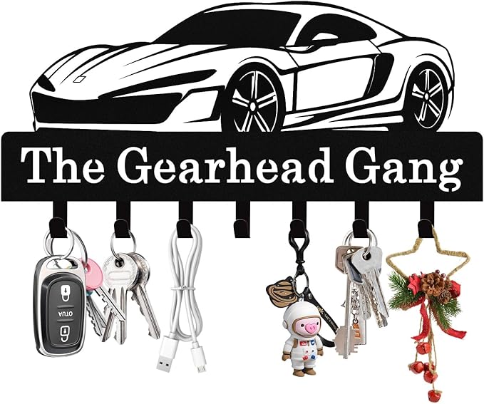 Personalized Car Key Holder Wall Mount, Custom Metal Key Rack Key Holder by Syneiro