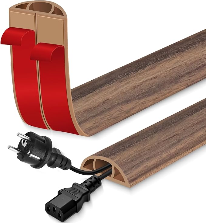 Floor Cord Cover for Wires on Floor Self Adhesive Cord Hider Floor Cable by EYAYEN
