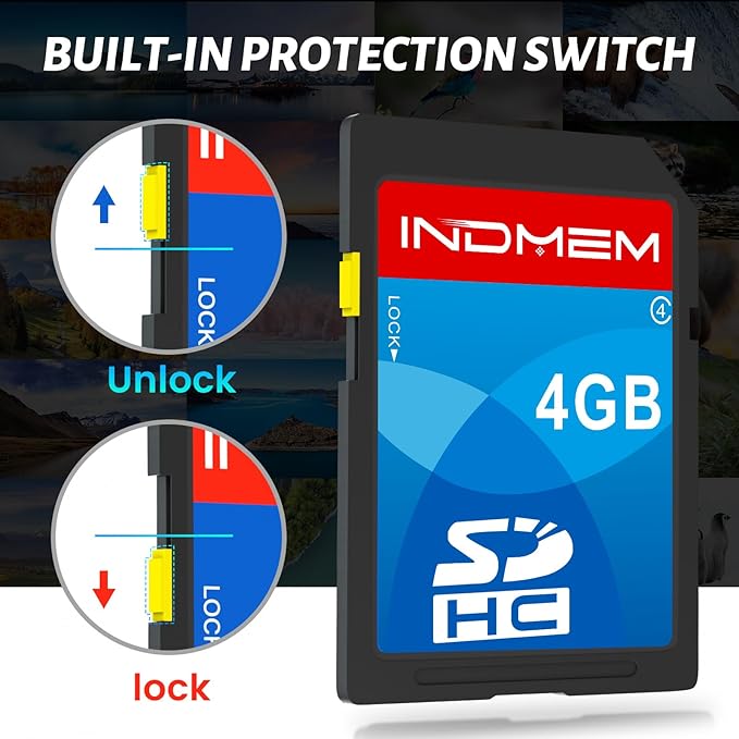 INDMEM SD Card 4GB, 8 Packs Class 4 4GB Flash Memory Card MLC Standard Secure - Image 3