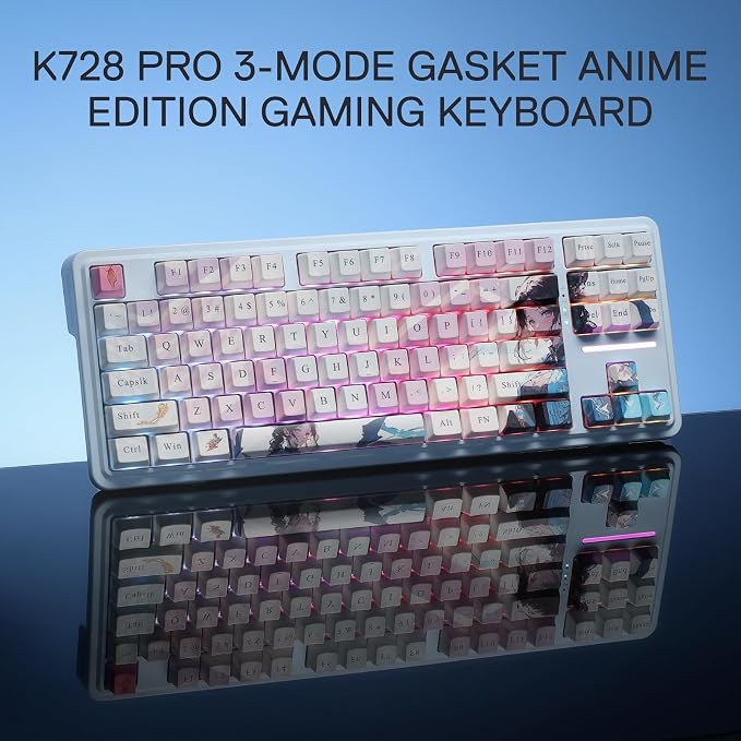 Redragon K728 PRO SE 80% 87 Keys Wireless Gasket RGB Gaming Keyboard, 3-Mode - Image 9
