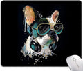 Square Mouse Pad, Colorful Stylish Bulldog Mouse Pad, Mouse Mat Square by Hokafenle