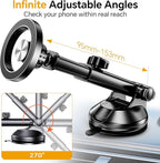 Coolpow for MagSafe Car Mount【Windshield+Vent+Dash】Magnetic Phone Holder for - Image 7
