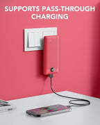 Portable Charger Built-in Cables and AC Wall Plug, VRURC USB C Power Bank - Image 2