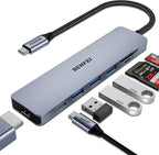BENFEI USB C HUB 7-in-1 with HDMI, 100W Power Delivery, 3*USB 3.0, SD/TF Card by BENFEI