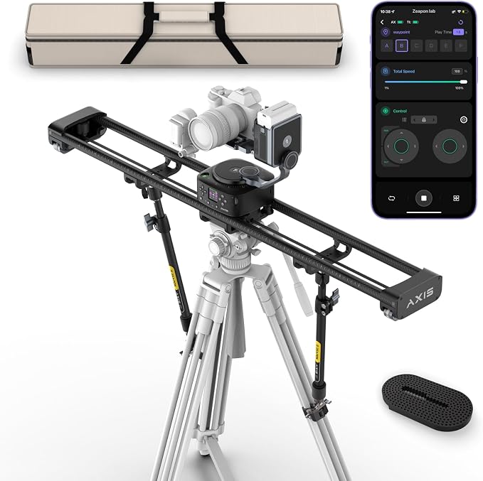 Zeapon AXIS 100 Pro Multi-axis Motorized Camera Slider, LCD Screen APP Control by Zeapon