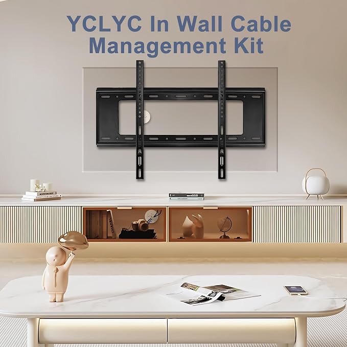 Wire Hiders for TV on Wall, 3in Off White in Wall Cable Management Kit - Image 6