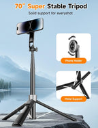 Magnetic Phone Tripod, Portable Cellphone Stand - Image 3