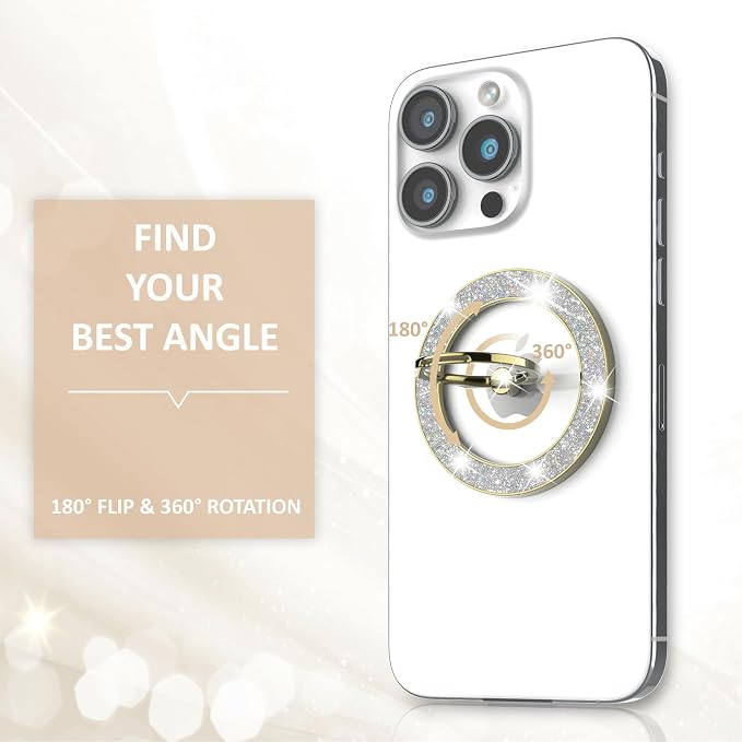 Magnetic Phone Ring Holder for MagSafe, Magnetic Phone Grip for iPhone - Image 5