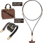 Leather cell phone lanyard Detachable Phone Chain Strap 2-in-1 Phone Chain - Image 3