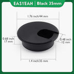 2 Pcs Desk Grommet 1-3/8" / 35 mm, Desk Cord Hole Cover, Cable Grommet ABS - Image 8