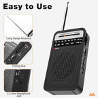 Portable Radio AM FM with Best Reception, Goodes Transistor Radio with Loud - Image 4