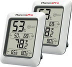 ThermoPro TP50 2 Pieces Digital Hygrometer Indoor Thermometer Room Thermometer by ThermoPro