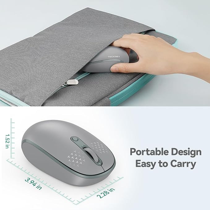 TECKNET Wireless Mouse, 2.4G Quiet Computer Mouse - Image 3