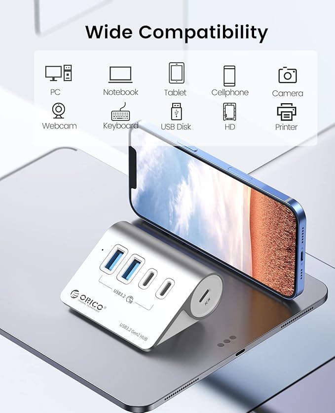 ORICO 4-Port USB 3.2 Gen 2 Hub 10Gbps - Image 4