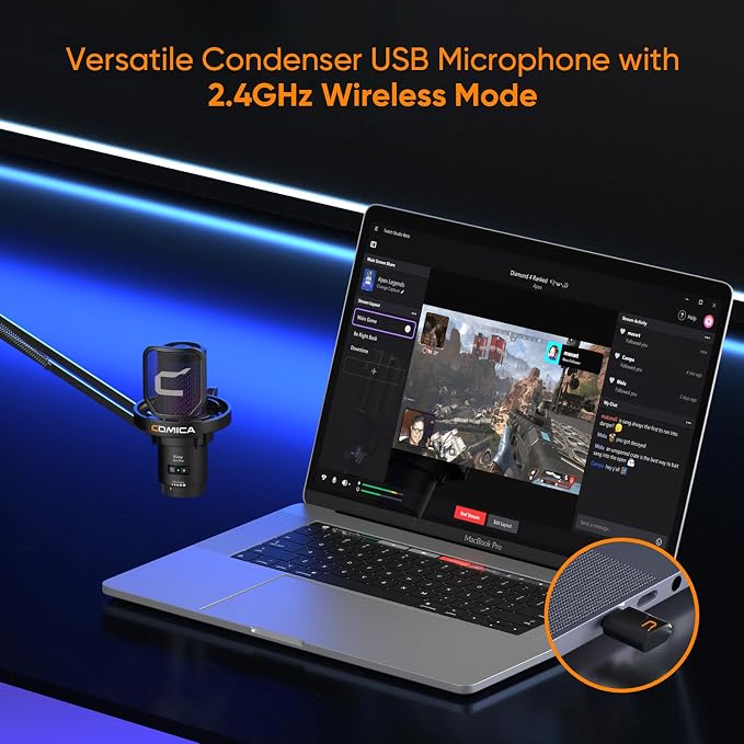 Comica EJoy Uni Pro Wireless USB Condenser Gaming - Image 2