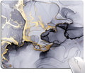 Hokafenle Gray Gold Black Marble Mouse Pad, Gaming Mouse Mat by Hokafenle