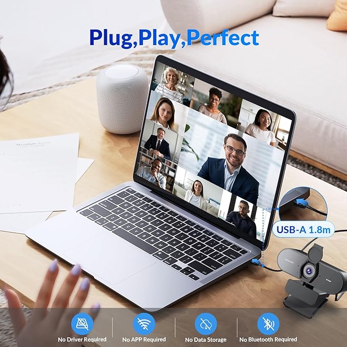 4K Webcam for PC with PDAF & CDAF Dual-autofocus, Ultra 4K HD, 2 Noise - Image 5