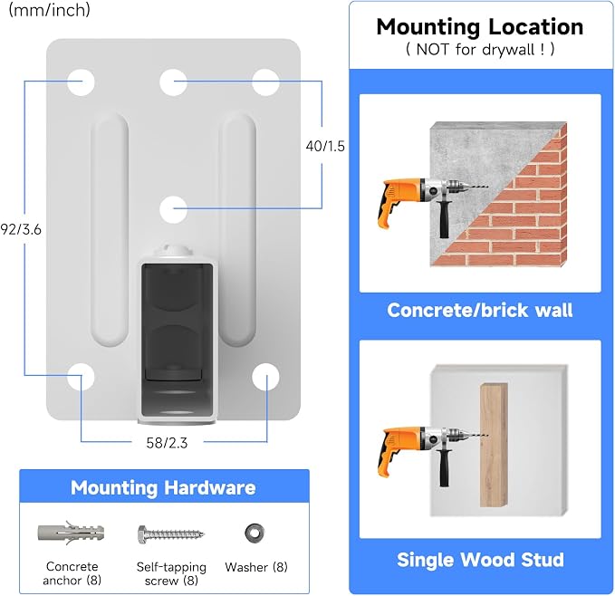 suptek Large Dual Side Clamping Bookshelf Speaker Wall Mounting Bracket - Image 7