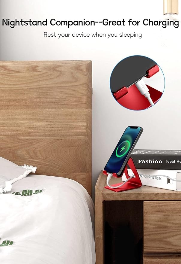 Desk Cell Phone Stand, Phone Holder, Aluminum Mobile Phone Cradle Dock - Image 5