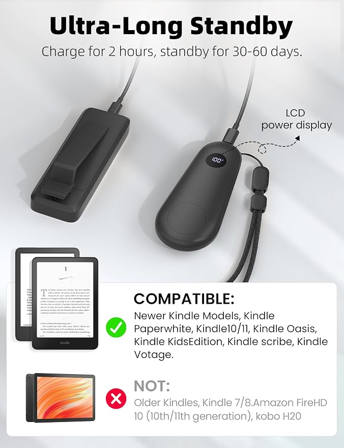 Kindle Floor Stand with Remote Page Turner, Tablet Stand with 11lb Stable Base - Image 6