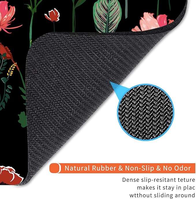 Square Mouse Pad Blooming Botanical Flowers, Personalized Premium-Textured - Image 5