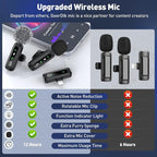 Wireless Lavalier Microphone for iPhone Recording Clip-on Mini Mic for - Image 3