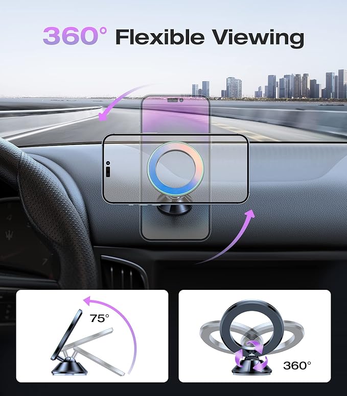VICSEED Fit for MagSafe Car Mount Magnetic Phone Holder for Car Dashboard All - Image 4