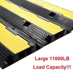 Reliancer 3 Pack Dual Channel Rubber Cable Protector Ramp 2 Channel Traffic - Image 6