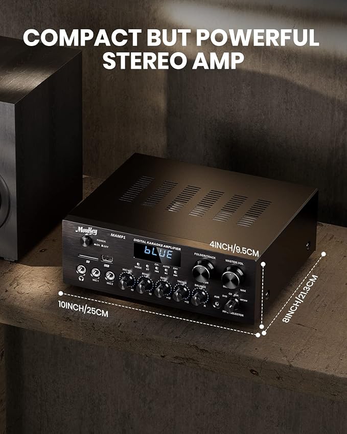 Moukey Stereo Receivers with Bluetooth 5.0, 400W 2.0 Channel Power Audio - Image 6