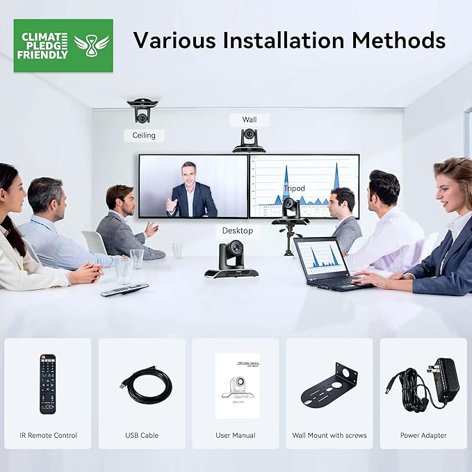 Tenveo 20X Optical Zoom PTZ Conference Room Camera, USB3.0/HDMI FHD 1080P 60FPS - Image 9