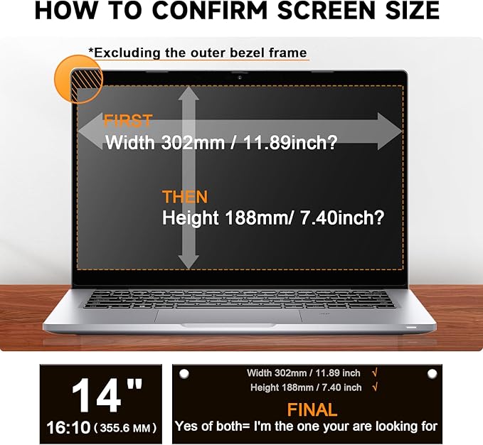 Mamol Laptop Privacy Screen 14 Inch - Image 2