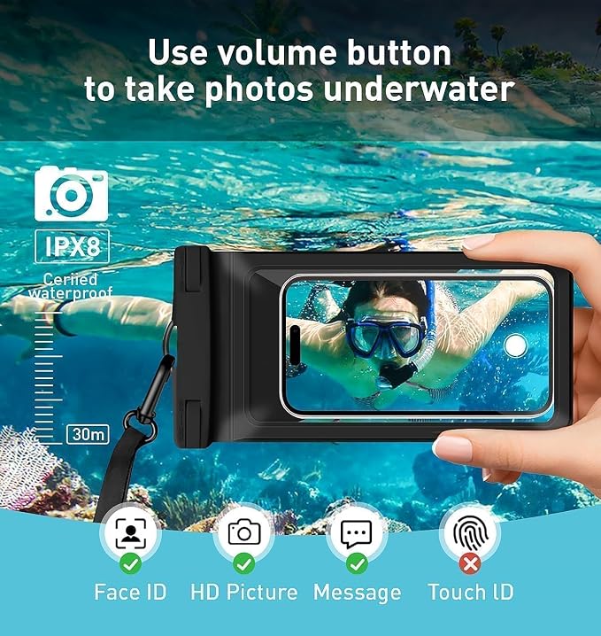 Waterproof Phone Pouch, with Inside Card Bag, Large Waterproof Case - Image 4