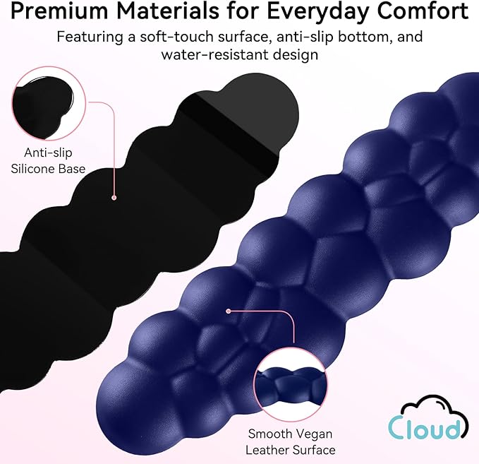 Cloud Wrist Rest for Computer Keyboard, 4-in-1 Memory Foam Leather Cloud - Image 6