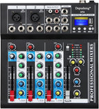 Depusheng HT4 Bluetooth Compatible Professional Portable Digital DJ Console by Depusheng