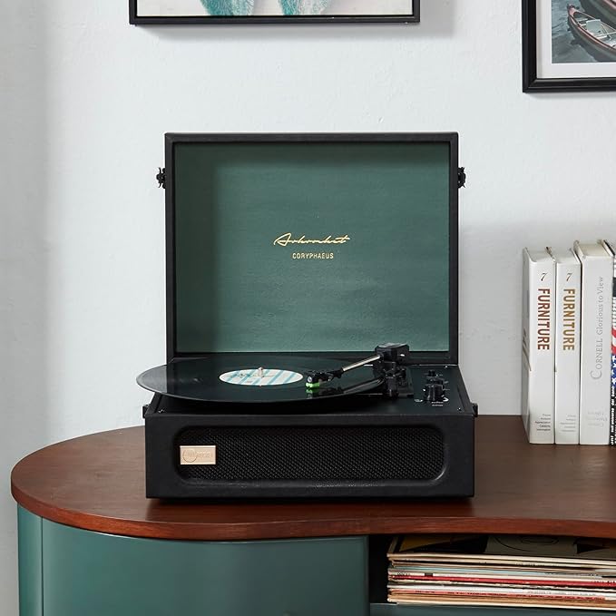 Arkrocket Coryphaeus Vinyl Record Player 3-Speed Bluetooth Input and Output - Image 6