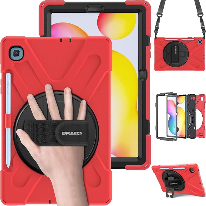BRAECN for Samsung Galaxy Tab S6 Lite Case, Heavy Duty Rugged Cover by BRAECN