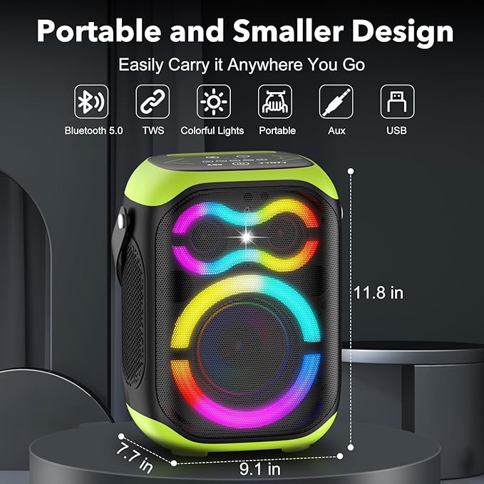 Portable Bluetooth Speakers 80W Big Powerful Wireless Outdoor Loud Stereo Deep - Image 3