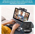 Webcam With Microphone and Speaker, 1080P Web Camera - Image 7