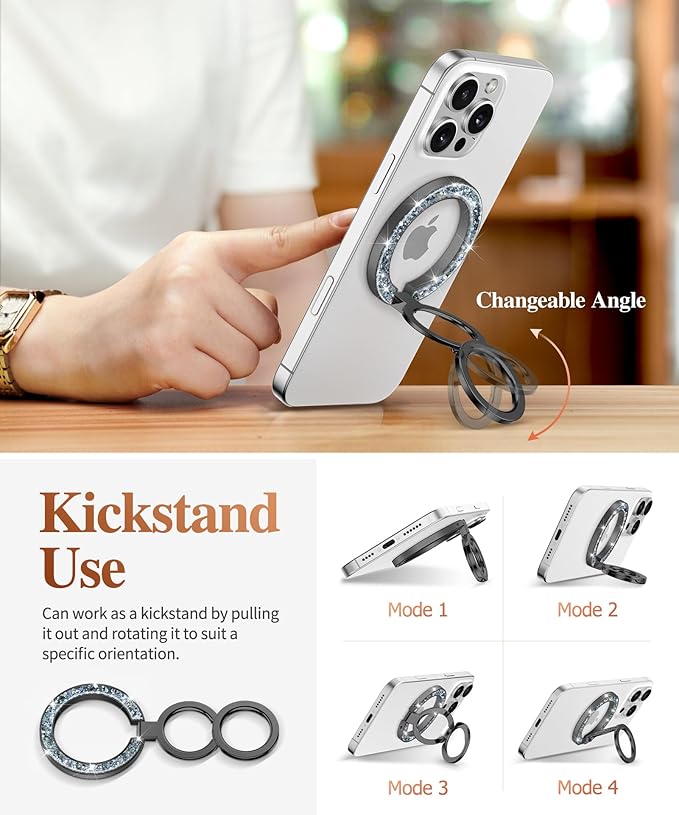 GVIEWIN Magnetic Phone Ring Holder, Compatible - Image 4