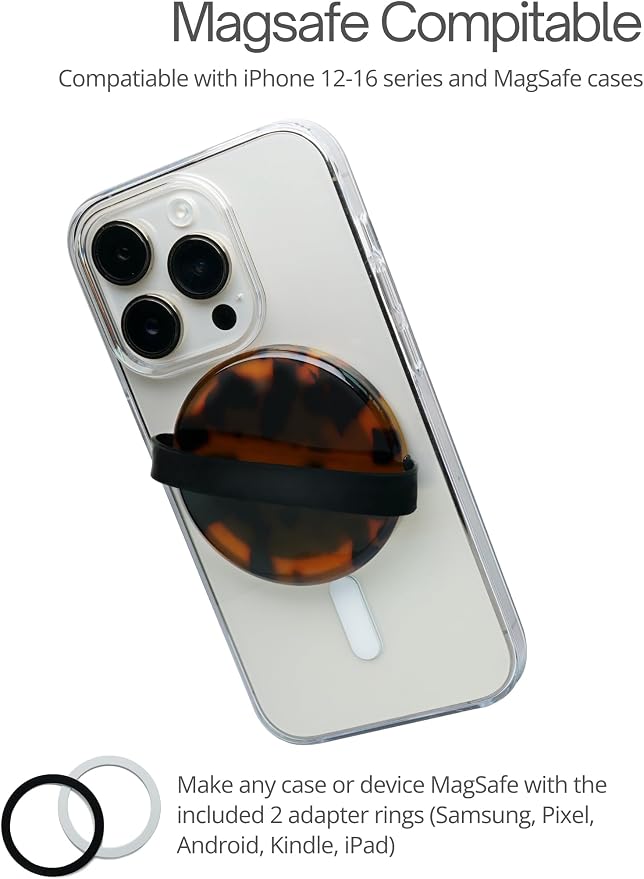 Heesch Magnetic Ring for Phone Case Loopy Brown Phone Grip Strap Holder for - Image 2
