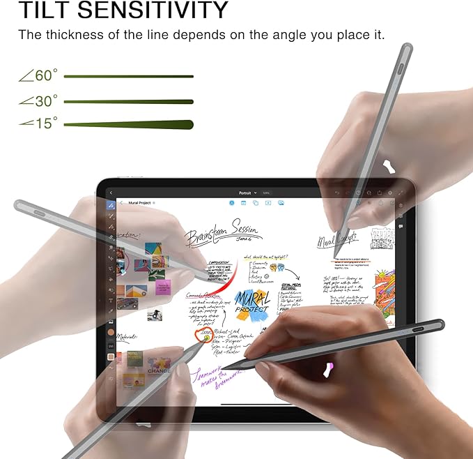 Pen for iPad 2018-2025, HATOKU 15 Mins Fast Charging Pencil 1st Gen - Image 5