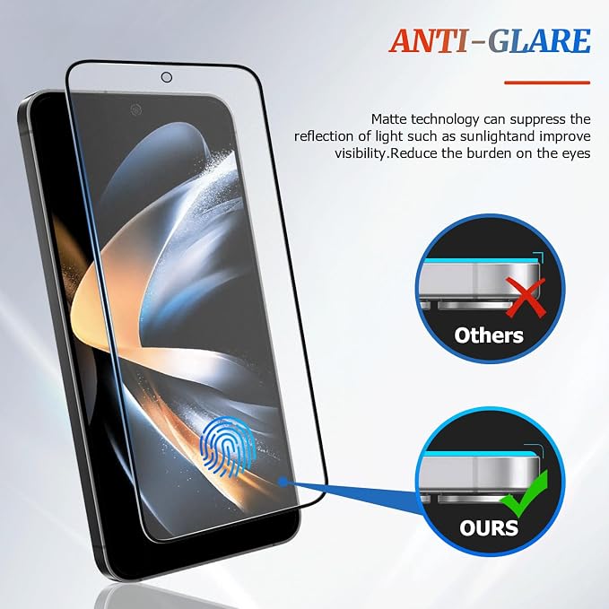 2 Pack Galaxy S24 Plus/S25 Plus Matte Screen Protector, 9H Hardness Tempered - Image 4