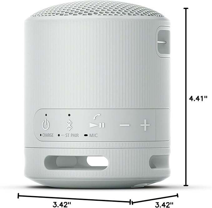 Sony SRSXB100/H Portable Mp3 Player Wireless Speaker Systems Light Gray - Image 9