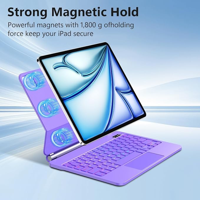 Keyboard Case for iPad Air 13 inch, iPad Pro 12.9 inch Magic Magnetic - Image 3
