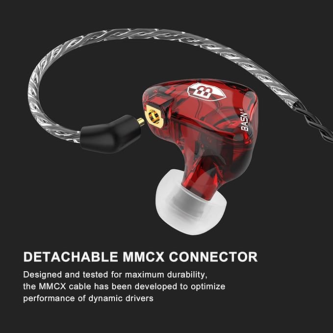 BASN Bsinger PRO in-Ear Monitors Hybrid Dynamic Dual Drivers Two Detachable - Image 3