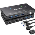 HDMI2.1 KVM Switch 2 Computer 1 Monitor 8K@60Hz, KVM Switch HDMI 2 Port by KCEVE